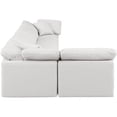 thumbnail image 4 of Meridian Furniture Indulge 140" Cream Vegan Leather L-Shaped Modular Sectional, 4 of 9