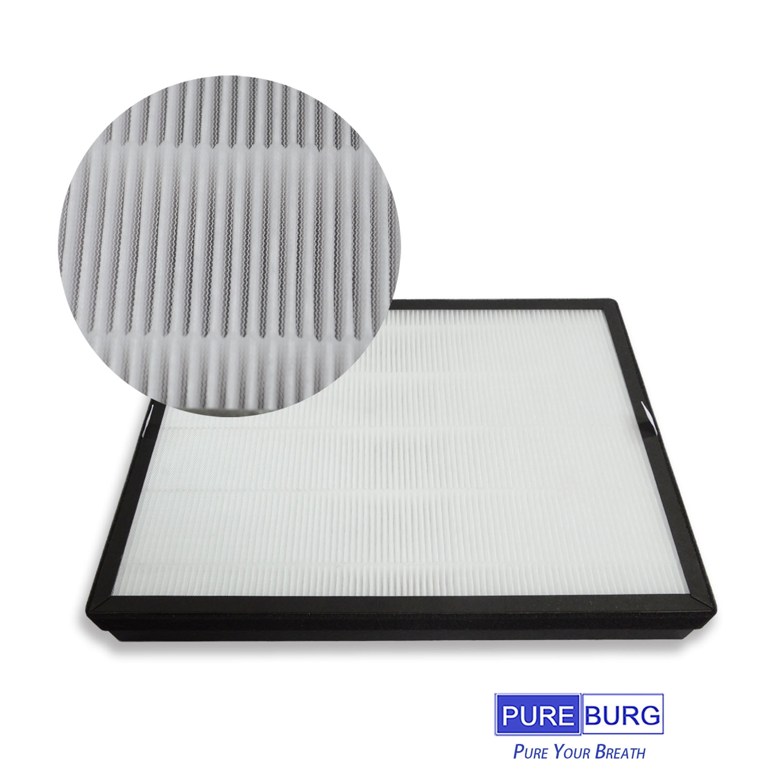 PUREBURG Replacement True HEPA Filters Compatible with TaoTronics TT-AP007 Air Purifier ,  2-Pack