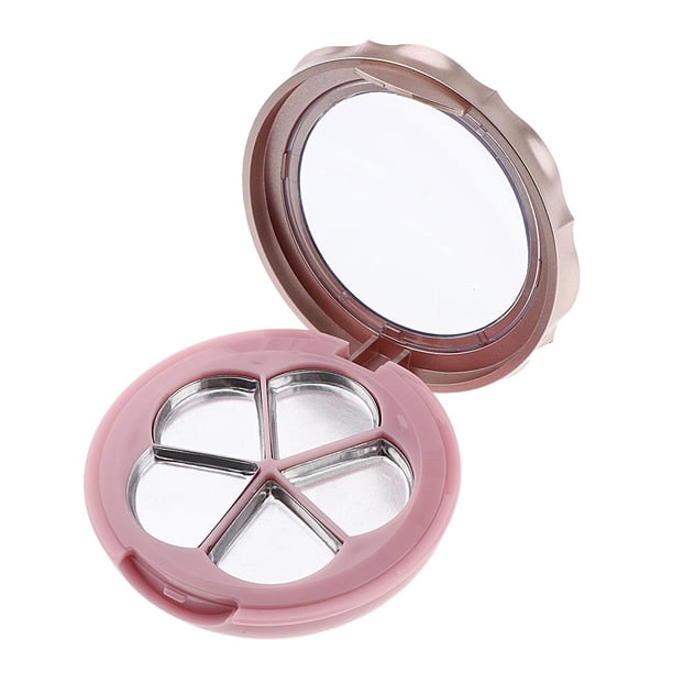 Mini caja de polvo de de ojos de plástico vacía de 4g con sartenes de aluminio y espejo, contenedor de maquillaje de cosméticos para base de br Naranja dorada Salvador Estuche para sombra de ojos en polvo