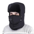 thumbnail image 1 of Toystoory Gorra Ushanka cálida para mujer, engrosamiento de tres capas con tela delicada resistente al viento, fácil de limpiar Ciclismo negro, 1 of 6