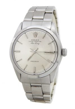 Pre-Owned Mens Rolex Stainless Steel Air-King 5500 Silver