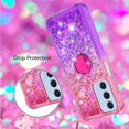 thumbnail image 5 of for Samsung Galaxy A16 with Ring Kickstand, Girls Women Bling Cute Glitter Flowing Liquid Floating Sparkle Cover Gradient Quicksand Case for Samsung Galaxy A16. JB-Pink Purple, 5 of 7