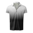 thumbnail image 4 of OJinShaWanO Veste Zippée Homme Printemps et Été Imprimé Lettre Manches Courtes Col Rond T-Shirt Mode Deux Pièces, 4 of 6