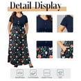 thumbnail image 6 of Cuteduck Womens Plus Size Maxi Dress Short Sleeve Floral Print Empire Waist Summer Dress with Pockets 1X-5X, 6 of 10
