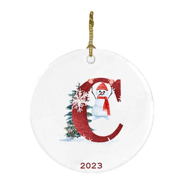 Teissuly New 26 Letter Christmas Snowman Christmas Pendant - Acrylic Car Pendant Saint Teissuly WER2023112000537