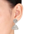 thumbnail image 4 of Mooneye 3.00 Ctw Natural Diamond Polki Women Wedding Jhumka Earrings 925 Sterling Silver, 4 of 5