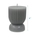 thumbnail image 2 of Better Homes & Gardens Unscented Ribbed Pillar Candle, 3x4 Inches, Gray, 2 of 5