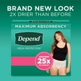 thumbnail image 3 of Depend Fresh Protection Adult Incontinence Underwear for Women (Formerly Depend Fit-Flex), Disposable, Maximum, Small, Blush, 80 Count, Packaging May Vary, 3 of 8