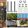 Artife 4FT String Light MMF7 Poles for Outside, Outdoor Deck Lighting