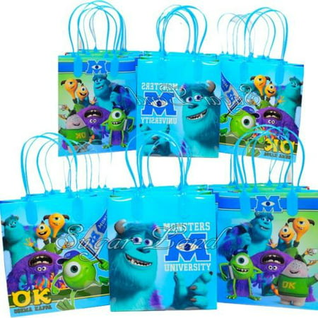 12 Monster University Party Favor Bags Birthday Candy Treat Favors Gifts Plastic Bolsas De Recuerdo