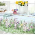 thumbnail image 6 of Newbridge Easter Bunny Meadow Fabric Bordered Tablecloth - Blue Gingham Bunny Rabbit Wrinkle and Stain Resistant Checkered Fabric Spring Tablecloth, 70” Round, 6 of 9