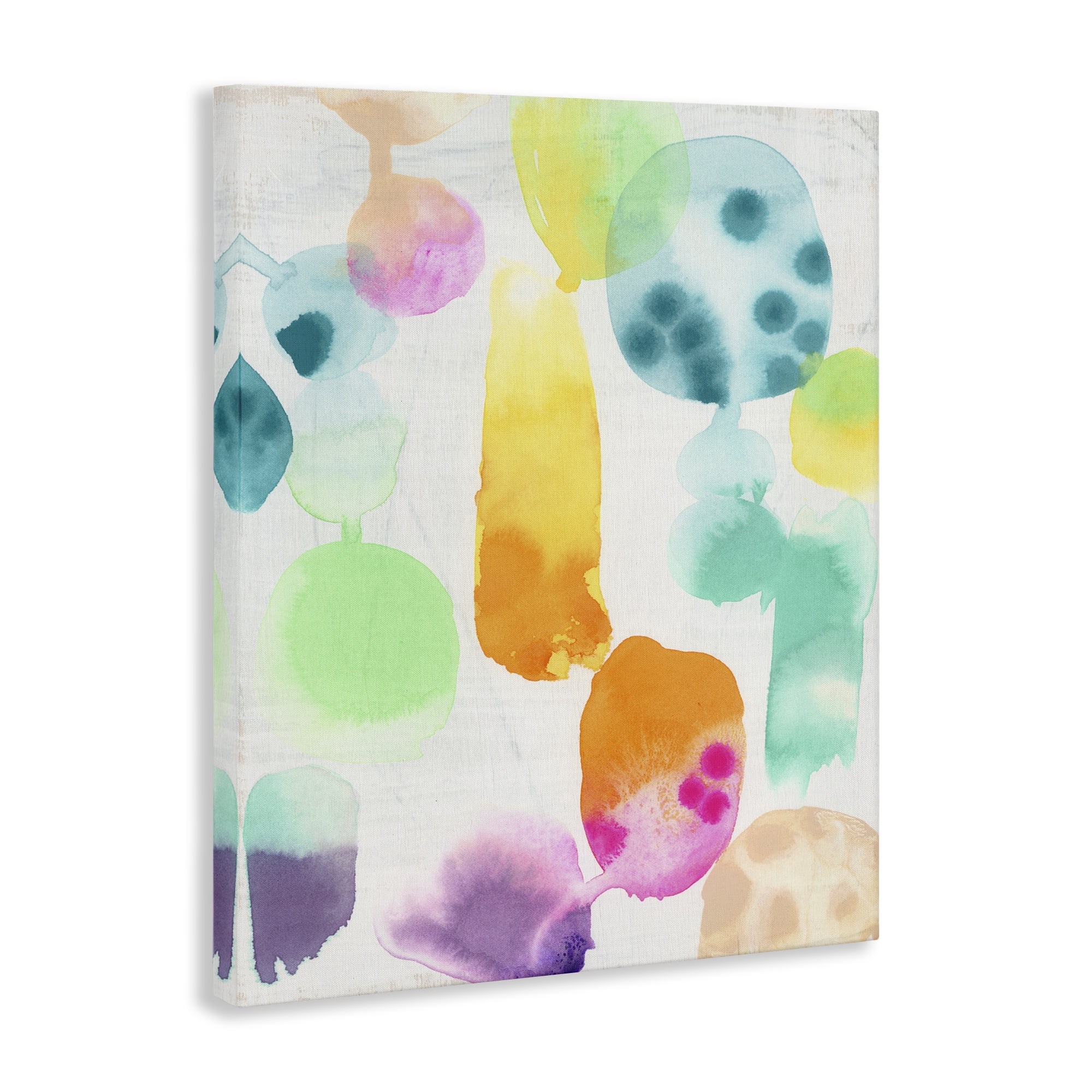 Stupell Industries Pastel Watercolor Pattern Abstract Painting Gallery Wrapped Canvas Art Print Wall Art, 36 x 48