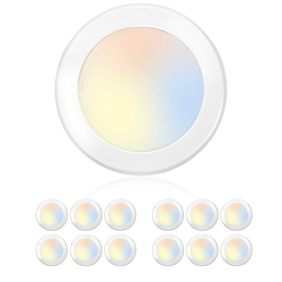 Luz LED Empotrada Hykolity 5/6 Pulgadas 3CCT Ajustable 15W Paquete de 12