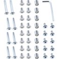 thumbnail image 1 of 46 Pcs Arbre de Remplacement pour Patin en Ligne Accessoires de Remplacement pour Patin à Roulettes en Alliage d'Aluminium Ensemble de Roues de Patin Comprend Axes Vis & Clé & Espace, 1 of 5