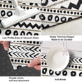 thumbnail image 3 of White Geometric Zigzag Circle Pattern Kitchen Rug Mat,Kitchen Runner Rugs Non Skid Washable,Decorative Kitchen Floor Mats for Kitchen,Sink,Laundry,17"X47", 3 of 5