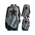 thumbnail image 2 of Caitzr Y2k Fairy Grunge Crop Tops for Women Long Sleeve Star Print Graphic T Shirts Vintage Aesthetic Slim Fit Blouse Tops, 2 of 7