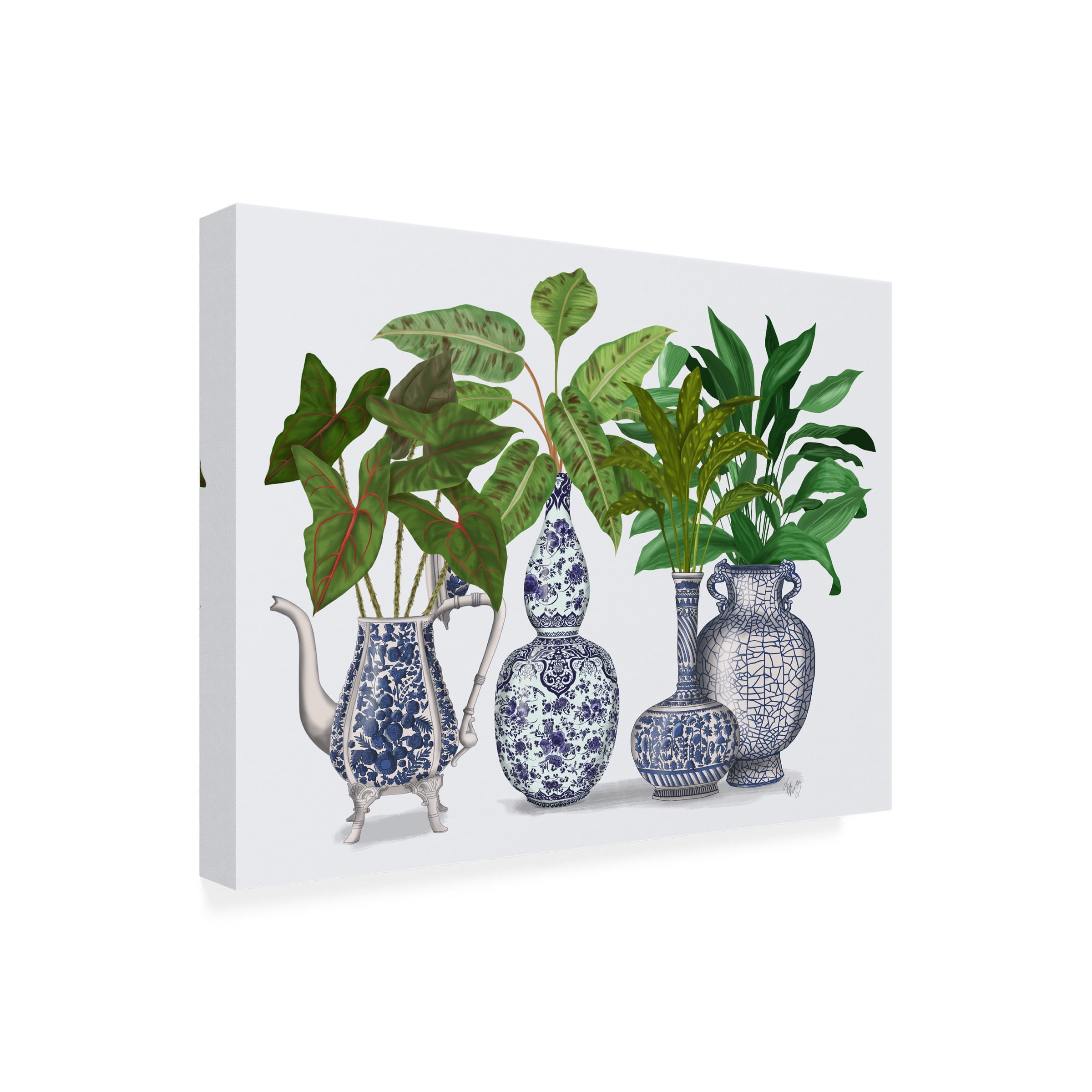 Fab Funky 'Chinoiserie Vase Group 2' Canvas Art