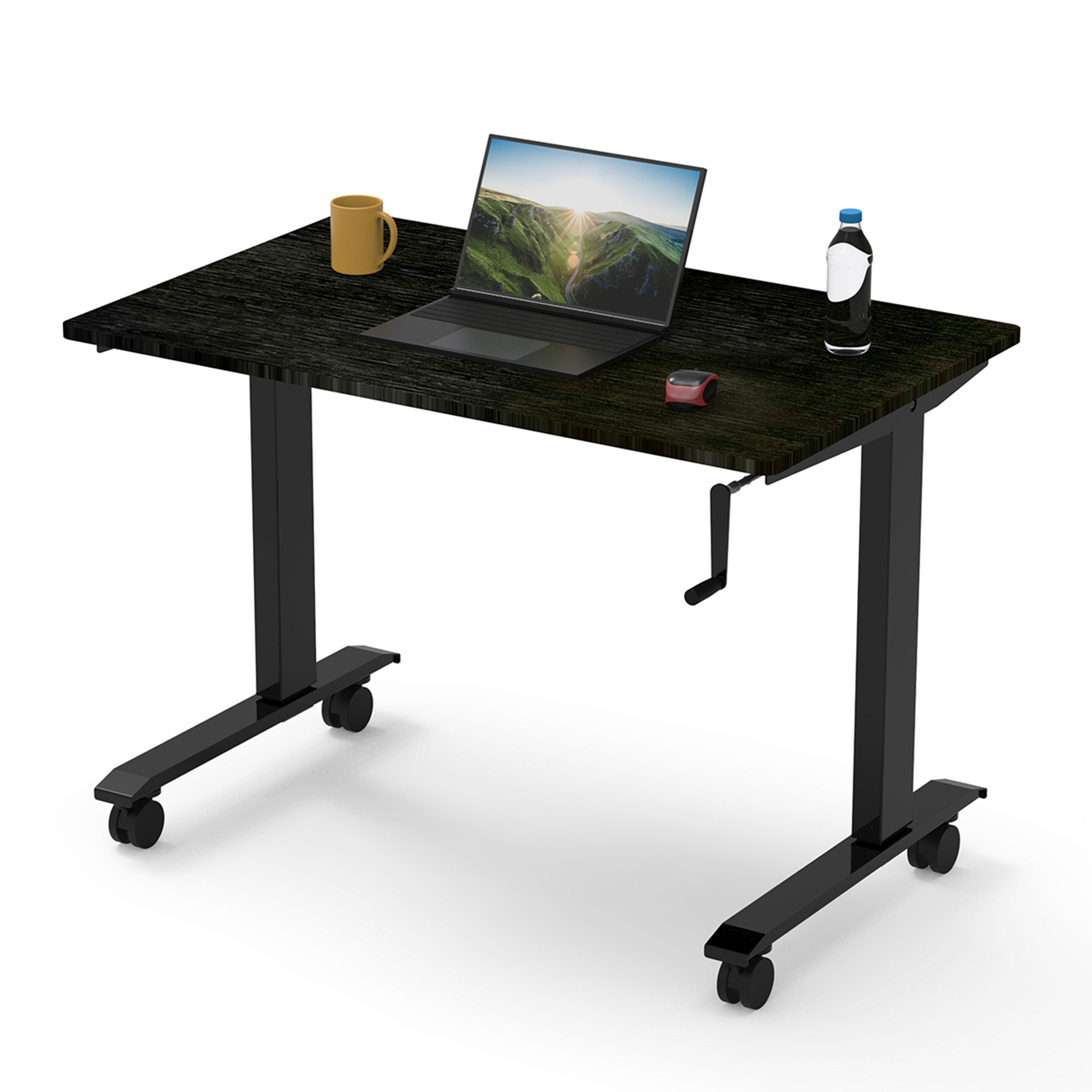 Stand Up Desk Store Crank Adjustable Height Rolling Standing Desk