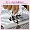 thumbnail image 5 of HOMCOM Rolling Makeup Train Case, Large Storage Cosmetic Trolley, Lockable Traveling Cart Trunk with Folding Trays, Swivel Wheels and Keys, Silver, 5 of 9