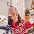 thumbnail image 4 of onlyliua ¡ ¡Descuentos de Temporada! Gorro de Lana de Punto, Divertido y Bonito, con Ojos y Antenas, Fresco y Dulce para Salir a La Calle Gorro de Lana con Boca de Salchicha, 4 of 4