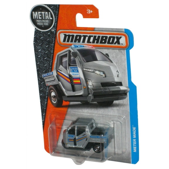 Matchbox Police Silver Meter Made (2016) Metal Die-Cast Toy Car 16/125