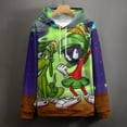thumbnail image 4 of Looney Tunes Marvin The Martian Hoodie 3D Print Pullover Hooded Long Sleeve Sweatshirts Tops Blouse with Pocket for Mens Womens, 4 of 7