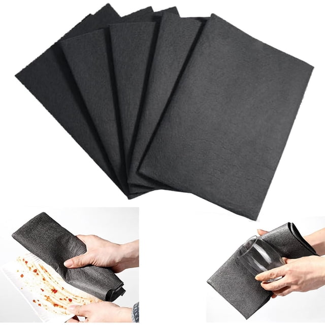 Paños de Limpieza de Microfibra, 5 Piezas Paño de Limpieza Mágico Engrosado, Paños de Limpieza Súper Absorbentes, Trapos de Cocina, Paños de Microfibra para Ventana, Coches