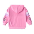 thumbnail image 4 of BULLPIANO Toddler Girls Casual Hoodies Sweatshirts Kids Rainbow Striped Hooded Jackets Pullover Tops 2-8Y, 4 of 8