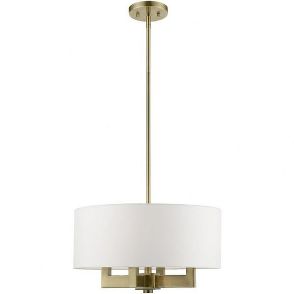 Transitional Four Light Chandelier-Antique Brass Finish Bailey Street Home 218-Bel-4829290