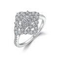 thumbnail image 1 of Anillo de circonita y trébol en plata de ley 925 - 10 - Código de modelo 12628 10, 1 of 4
