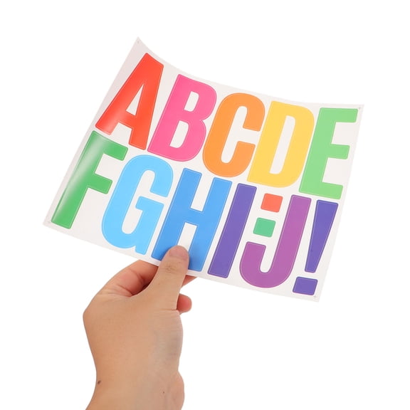 BESTYASH Colorful Waterproof Alphabet Stickers SelfAdhesive Paper for Nail Decoration Complete Set of 26 Letters 3 Inch