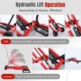 thumbnail image 6 of Mellcom Hydraulic Lawn Mower Lift Jack,Lawnmower Lift with 3 Height Adjustment - 500lbs Capacity for Tractors and Zero Turn Lawn Mowers, 6 of 8