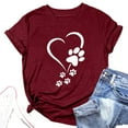 thumbnail image 2 of Ketyyh-chn99 Chemises pour Femmes Vêtements Décontractés pour Dames Manches Longues Col Rond Tunique Ligne A Blouse Bordeaux,2TG, 2 of 2