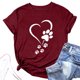 thumbnail image 2 of Gibobby Camisetas Mujer Baratas Manga Corta Camiseta Impreso Manga Mujer Casual Corto Top Blusa Mujer Blusa(Vino,G), 2 of 5
