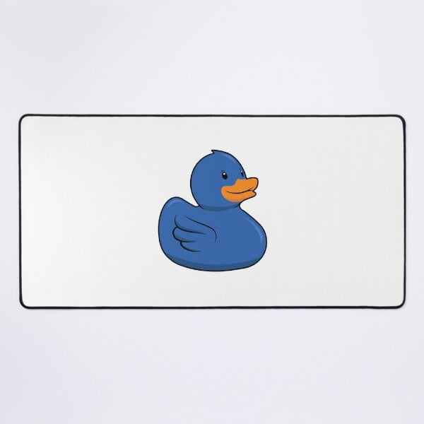 Una NUEVA alfombrilla de escritorio con forma de pato de goma azul