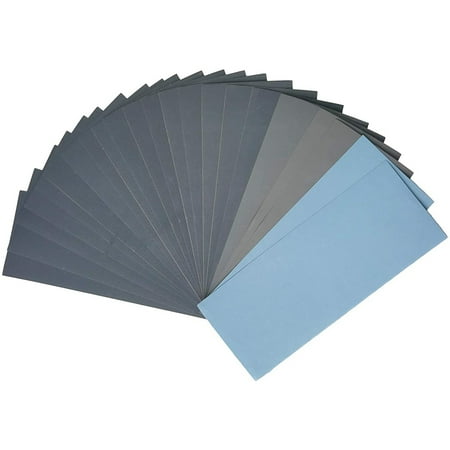 

24 Pieces of Sandpaper Wet Waterproof Sandpaper Wood and Furniture Surface Polishing Car Polishing 9X3.6 Inches