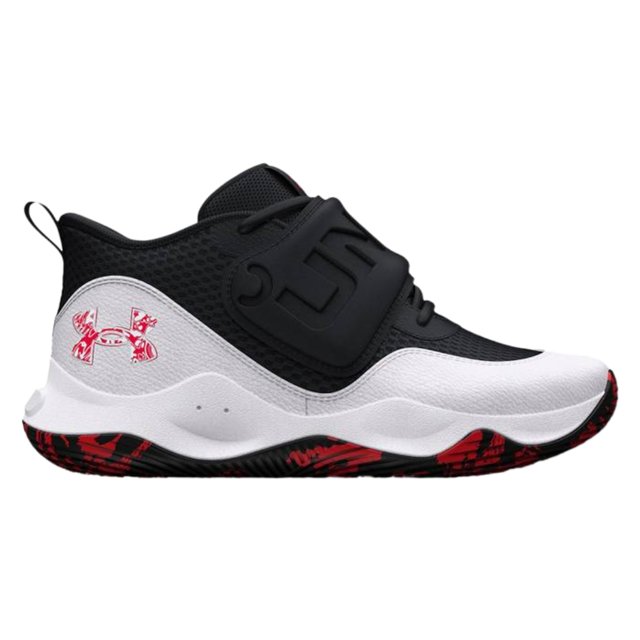 Tenis Deportivo Under Armour UA GS Zone BB Negro-Blanco 3026637 003 Hombre 25cm