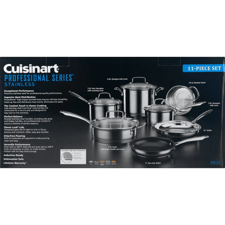 Cuisinart Chef's Classic Pro Cookware Set - Stainless Steel, 11 Piece -  Fry's Food Stores