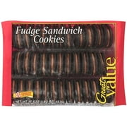 Great Value: Fudge Sandwich Cookies, 17 oz
