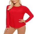 thumbnail image 1 of LNGOOR CRZ YOGA Automne Hiver Coton Pima Entraînement Chandails à Manches Longues pour Femmes Athlétique Col Rond YOGA Hauts Décontractés T-Shirt Uni, 1 of 7