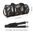 thumbnail image 4 of Gaeub Japanese Sushi Hashi Lightweight Travel Cylinder Bag Gym Tote Bag Sports Training Duffle Bag with Pockets and Straps, 4 of 8