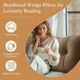 thumbnail image 4 of Lovote Headboard Pillow Wedge Pillow Bed Gap Filler Body Positioner Backrest Reading Bolster - Premium Chenille Fabric, Pearl Cotton Filling, Removable Cover (47" x 17.7" x 5.9", Camel), 4 of 8