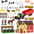 thumbnail image 3 of LINXUXIE Farm Animals Barn House Toys, Farm Figures Play Set for Kids & Toddlers, Birthday Eastert Gifts for 1-3 3-5 5-8 Year Old, 3 of 8