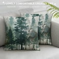 thumbnail image 3 of Throw Pillow Case Watercolor Grey Fir Trees Forest Square Cushion Cover Standard Pillowcase for Men Women Kids Home Decorative Sofa Armchair Bedroom Livingroom, 3 of 5