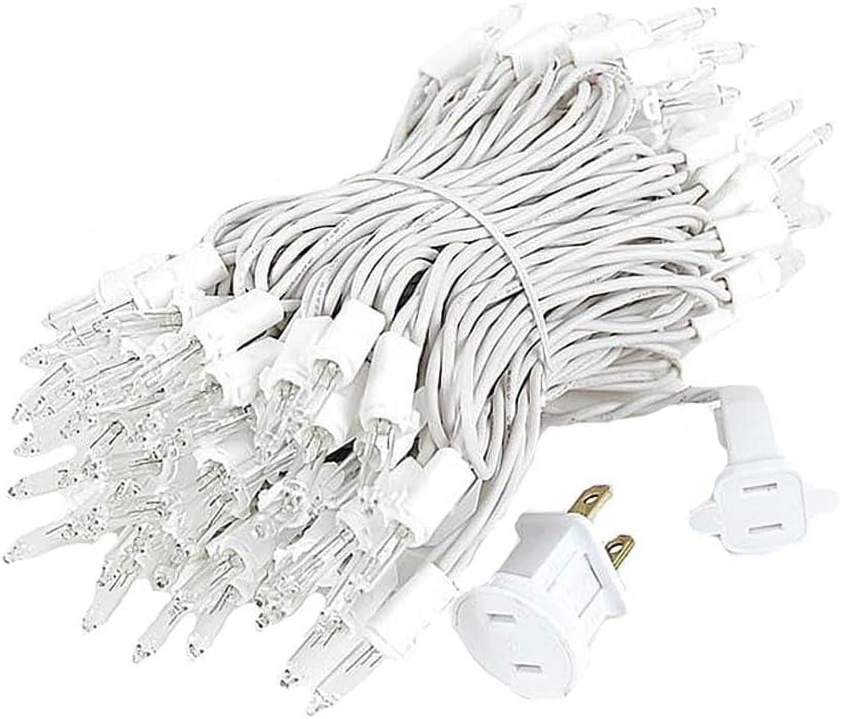 RGHJAR-34 Feet 100 Bulbs Traditional Incandescent Mini Lights, Clear on Black Wire with 4" Spacing, Commercial Grade and UL Listed for Indoor/Outdoor Use, End-to-End Connectable