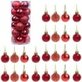 thumbnail image 2 of Set of 24 Mini Christmas Balls Tree Ornaments Party Decoration Christmas Hanging Balls for Xmas Tree, Holiday, Wedding 1.18/1.57/2.36/3.15'', 2 of 6
