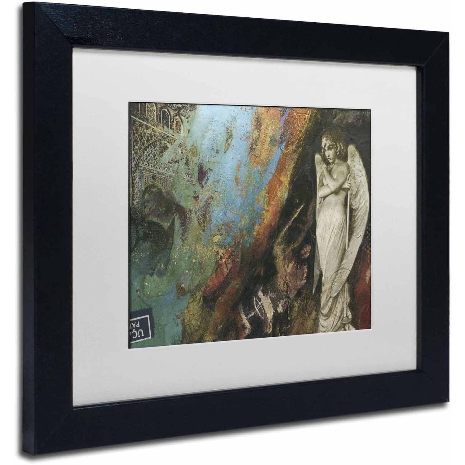 Trademark Fine Art 'Green Angel' Canvas Art by Nick Bantock, White Matte, Black Frame