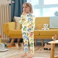 thumbnail image 5 of Dailycode Cotton Pajama Set Snug Fit Long Sleeve Top and Pants for 18M-8Y Cartoon Animals Frogs, 5 of 7