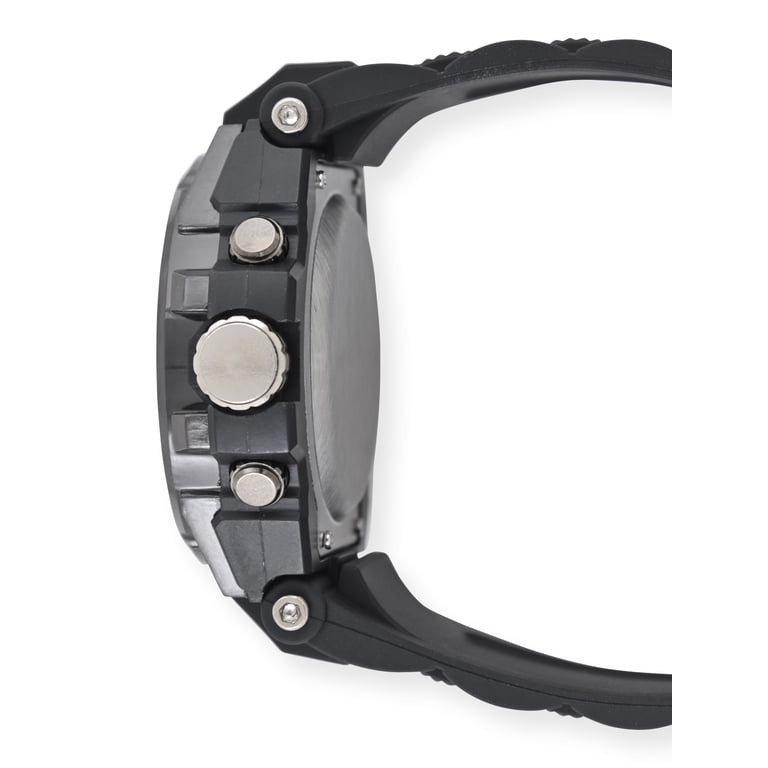 George Men's Analog Digital Watch with Gun Metal Case 53MM and