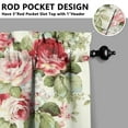 thumbnail image 5 of Country Bohemian Curtains 24 Inch - 3 Panel Rustic Floral Set with Vintage Botanical Print, Rod Pocket, 5 of 6